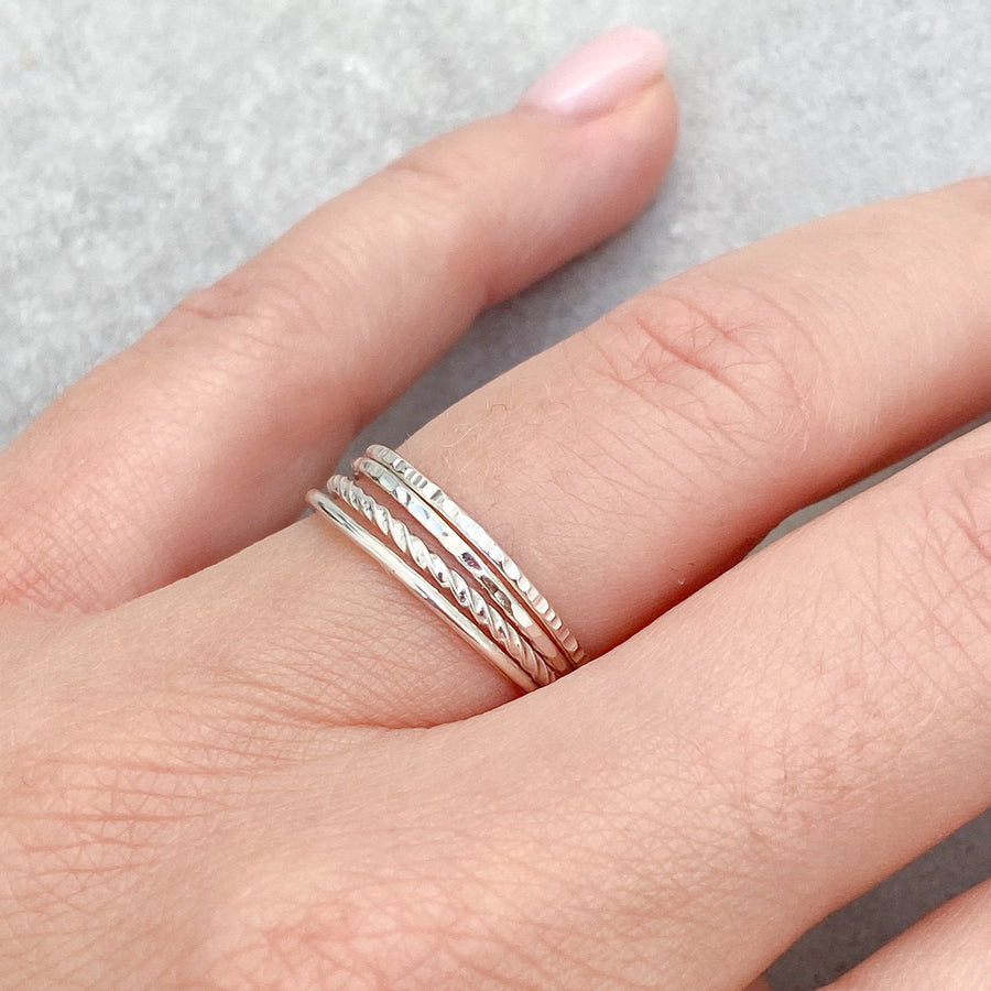 TWISTED Skinny Ring 925 Sterling Silver