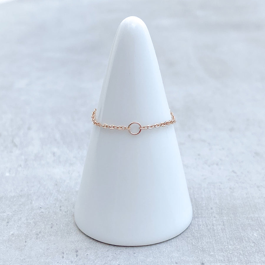 CHAIN Ring 14ct Rose Gold Filled