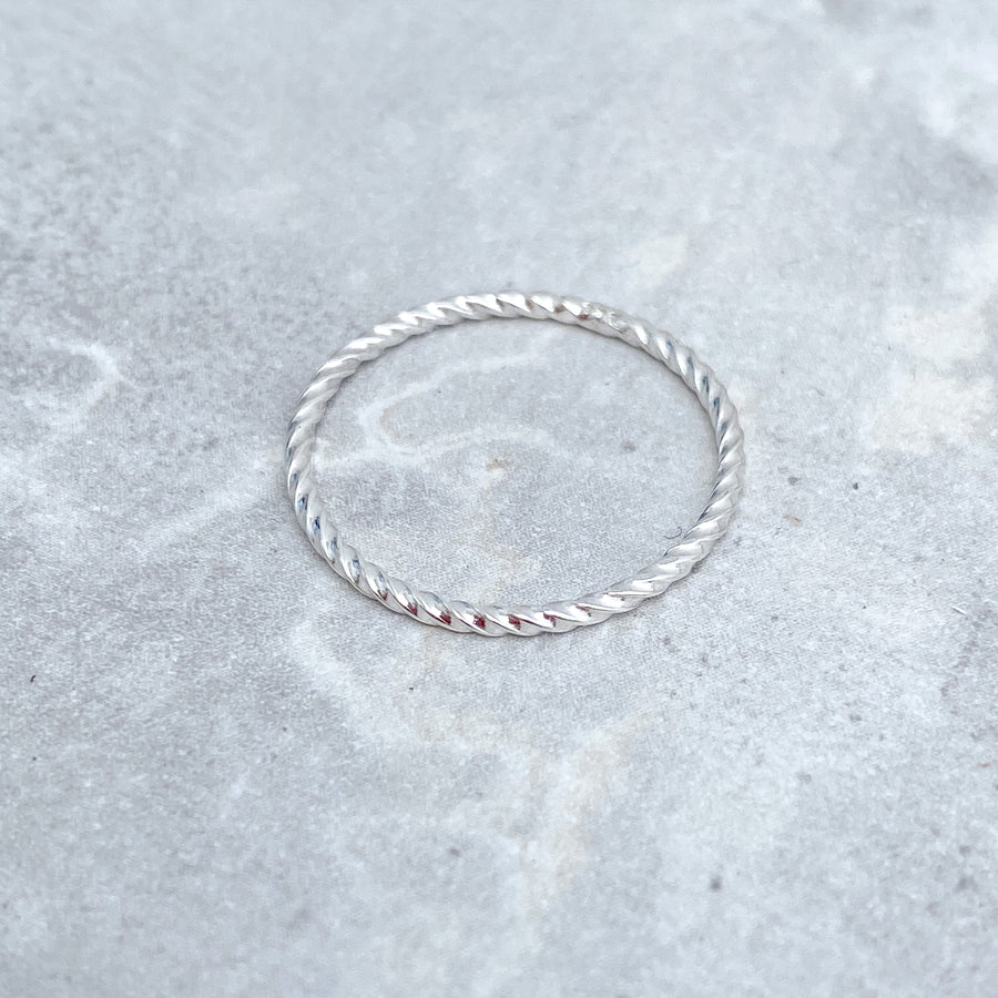 TWISTED Skinny Ring 925 Sterling Silver